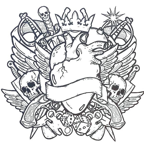 600x600 Tribal Coloring Pages Coloring Pages Of Tattoos Tribal Tattoo