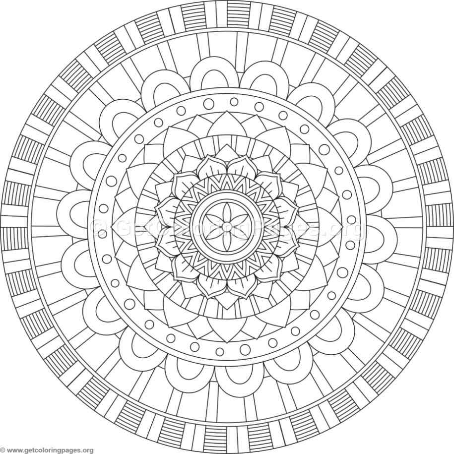 915x915 Tribal Mandala Coloring Pages