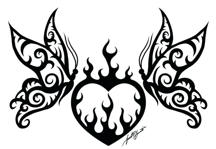 700x482 Tribal Coloring Pages Heart With Wings Coloring Pages Tribal