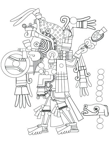 371x480 Aztec Coloring Pages Click To See Printable Version Of Art