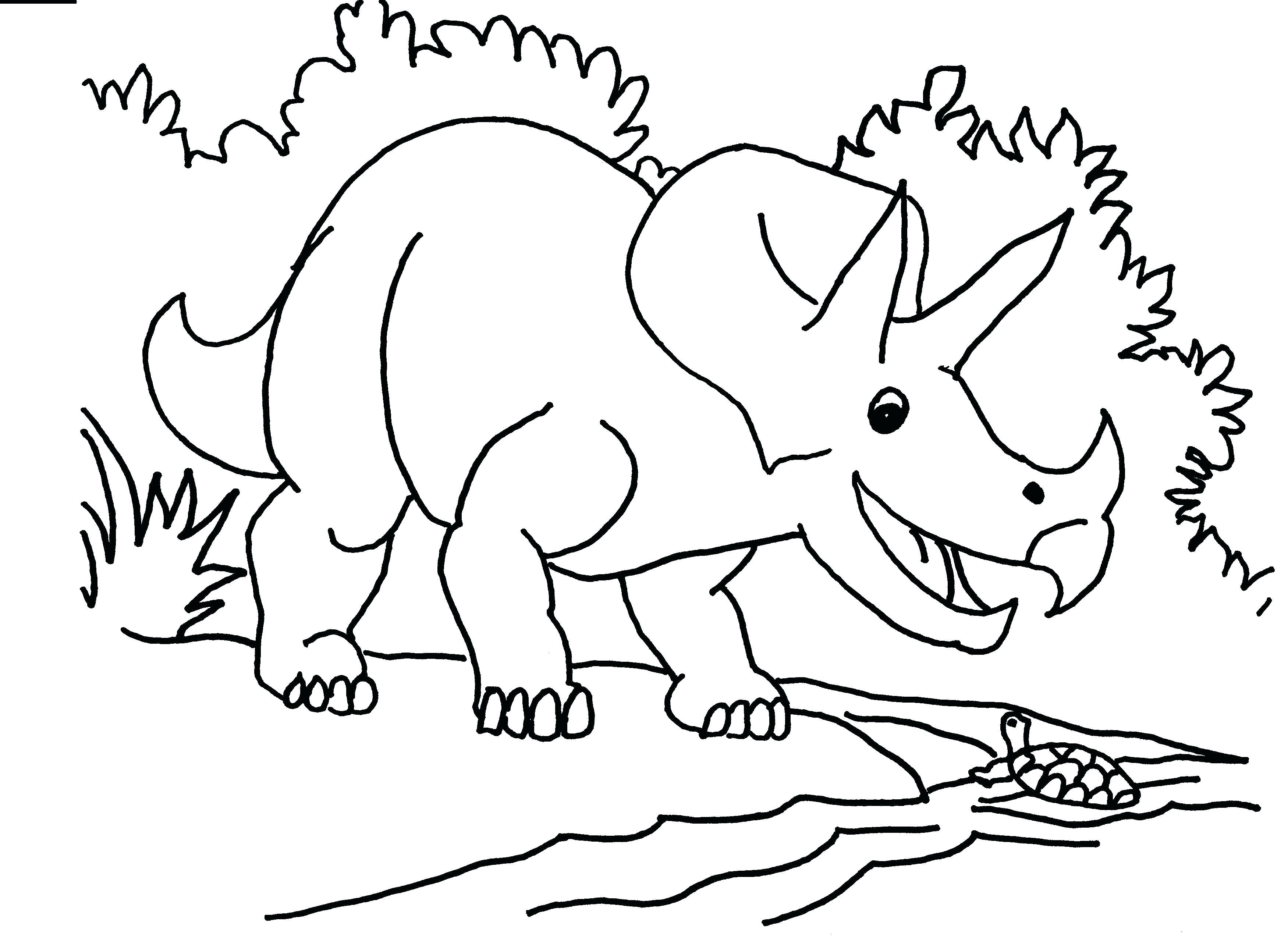 3501x2550 New Triceratops Coloring Page 54 For Line Drawings