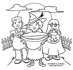Trick Or Treat Coloring Pages
