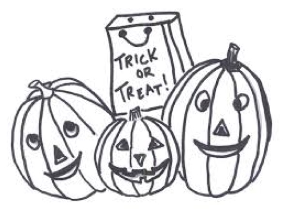 593x432 Trick Or Treat Coloring Page Amp Coloring Book