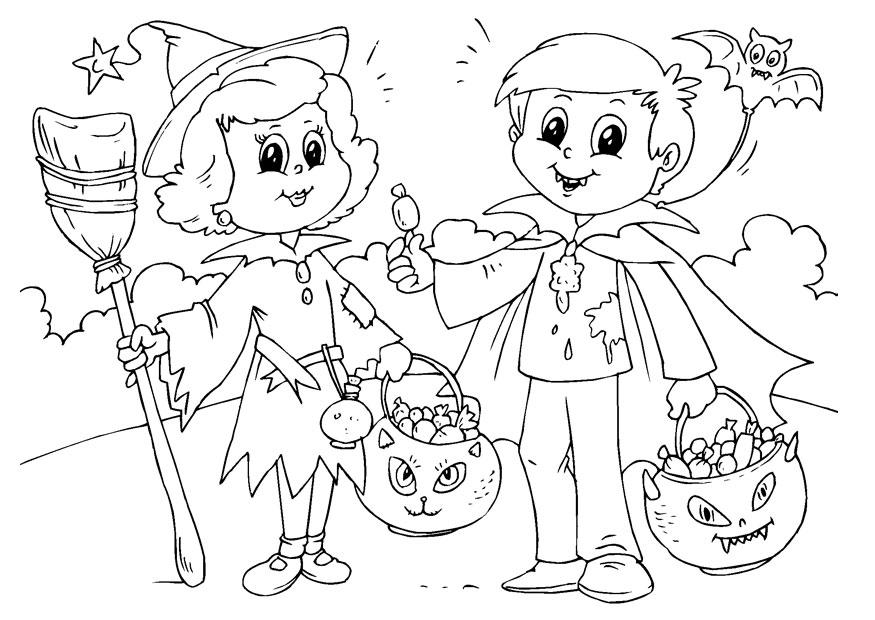 875x620 Trick Or Treat Coloring Pages Trick Or Treat Coloring Page