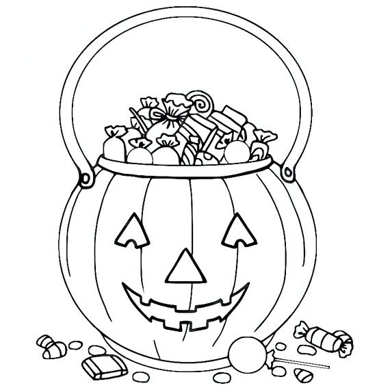570x570 Trick Or Treat Bag Coloring Page Trick Or Treat Coloring Pages