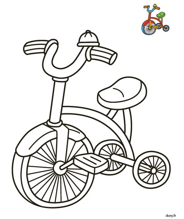Tricycle Coloring Page
