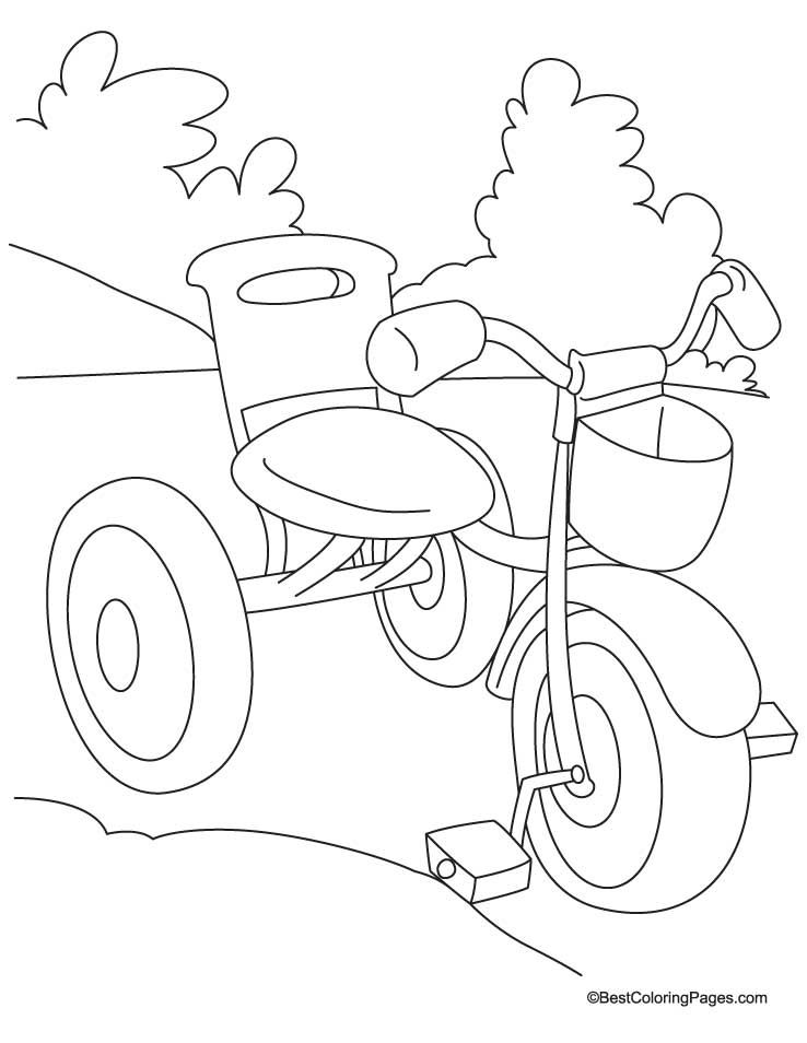 738x954 Kids Tricycle Coloring Page Download Free Kids Tricycle Coloring