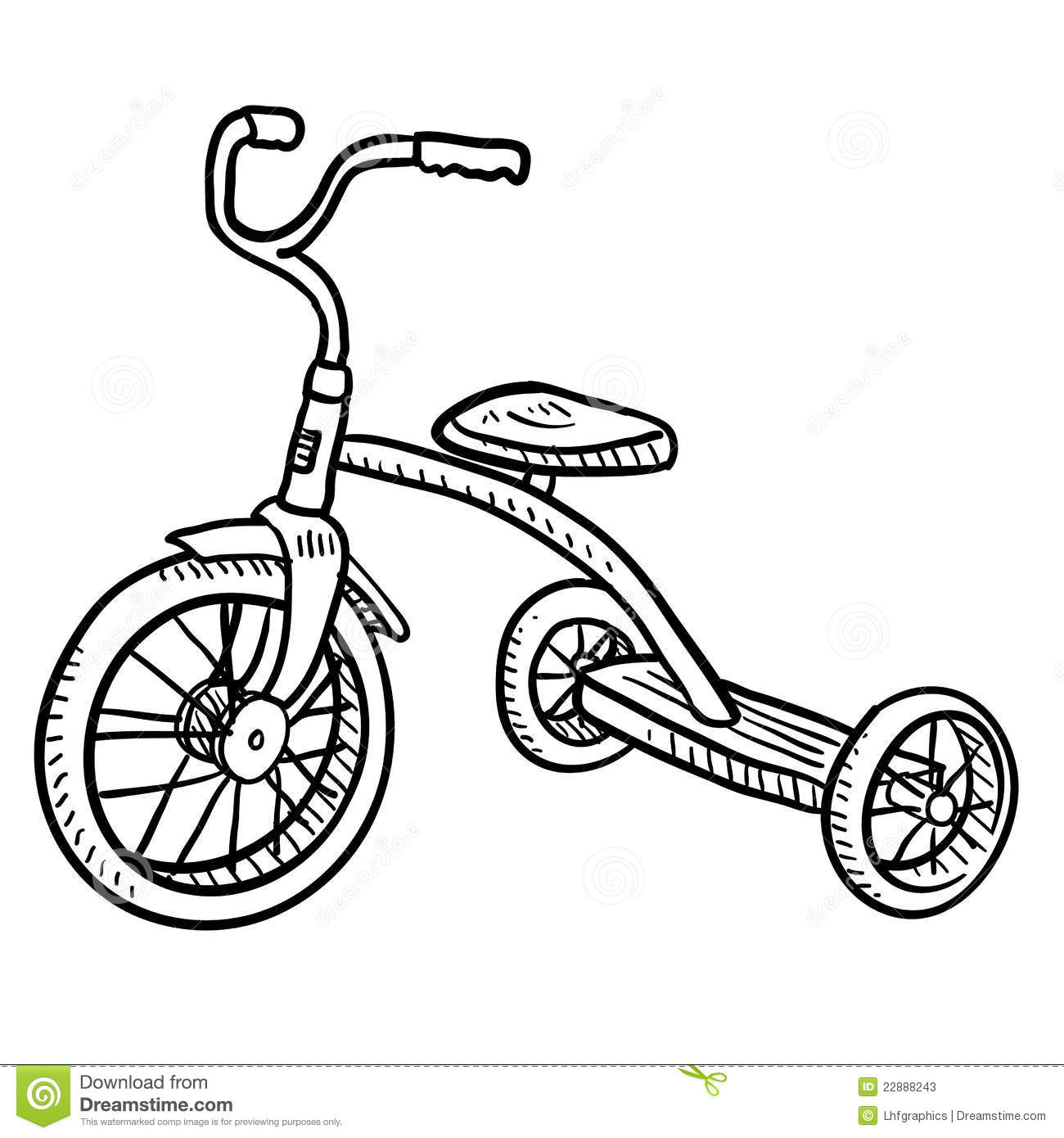 1300x1390 Tricycle Black And White Clipart