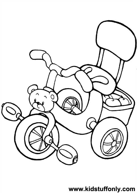 567x794 Tricycle Coloring Pages