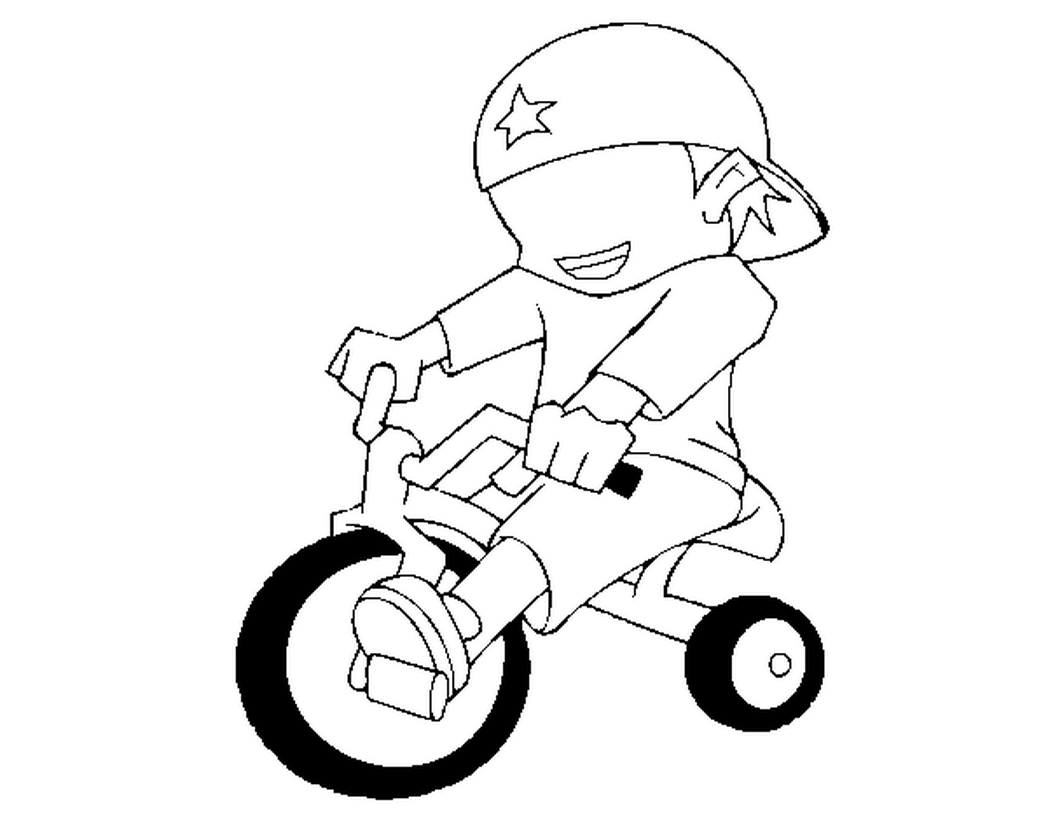 1048x821 Coloring Page Boy Tricycle Color Online 450270 Coloring Pages