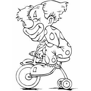 300x300 Clown On Tricycle Downloads And Sketches Digi