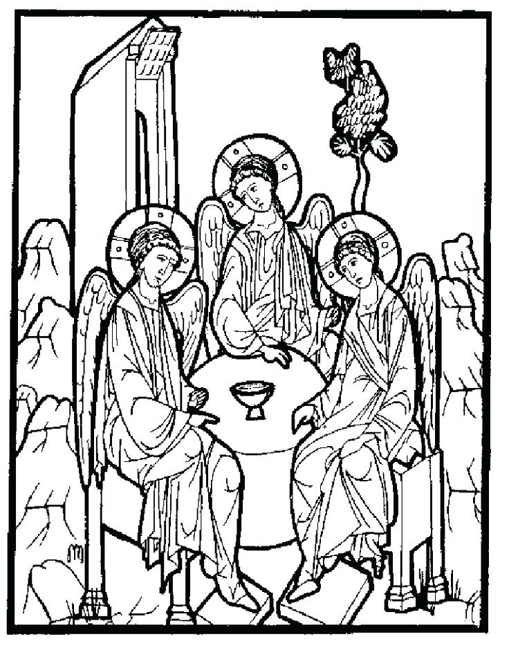 736x937 Holy Trinity Coloring Pages 7 Best Saints Images On Coloring