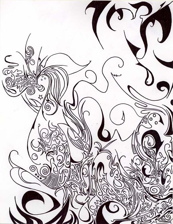 600x778 Trippy Flowers Coloring Pages Batch Coloring