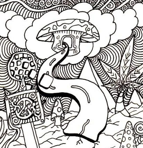 582x600 Trippy Coloring Book Pages Printable Trippy Coloring Great Trippy