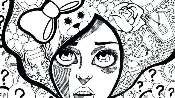 585x329 Trippy Coloring Pages Coloring Pages For Printable And Weed