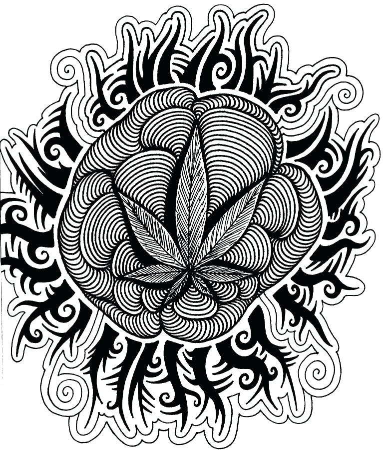 767x900 Trippy Mushroom Coloring Pages Drawn Outline 2 Trippy Shroom