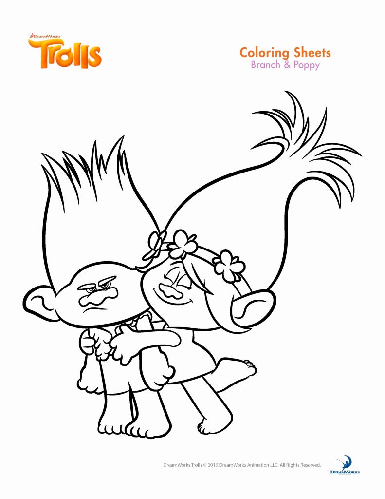 Troll Doll Coloring Page