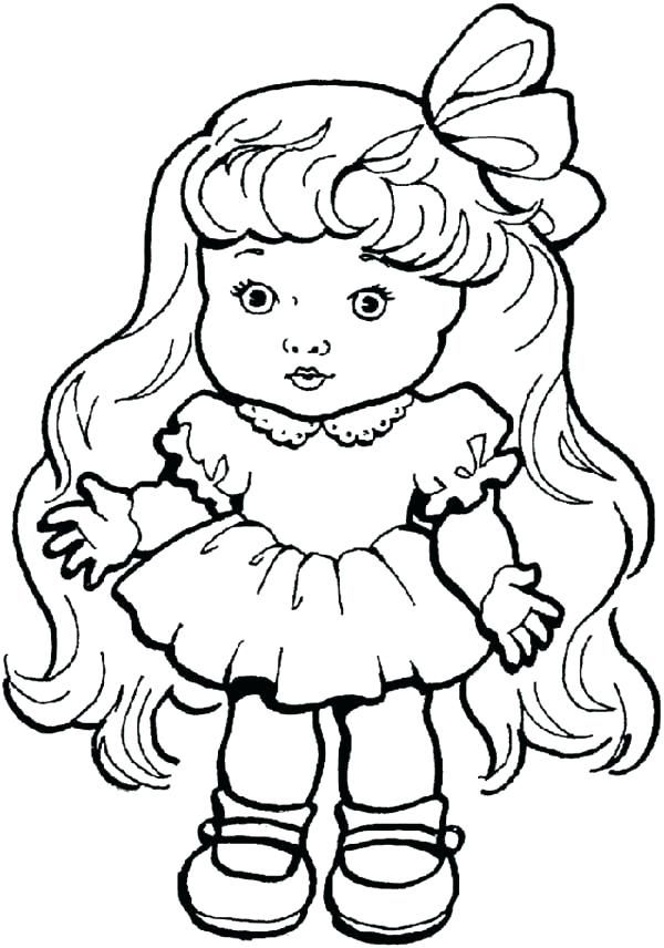 600x856 Doll For Coloring Doll Coloring Pages Beautiful Doll Toys Coloring