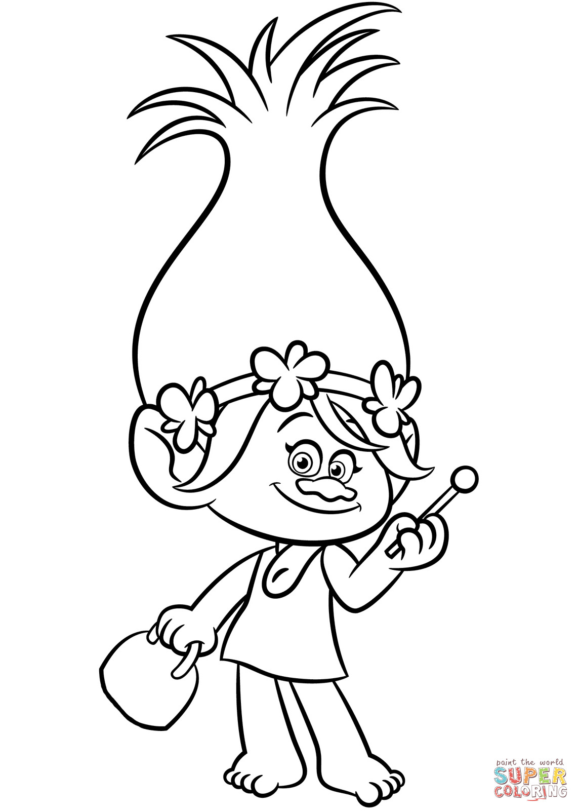 1144x1603 Poppy From Trolls Coloring Page Free Printable Pages Also Troll