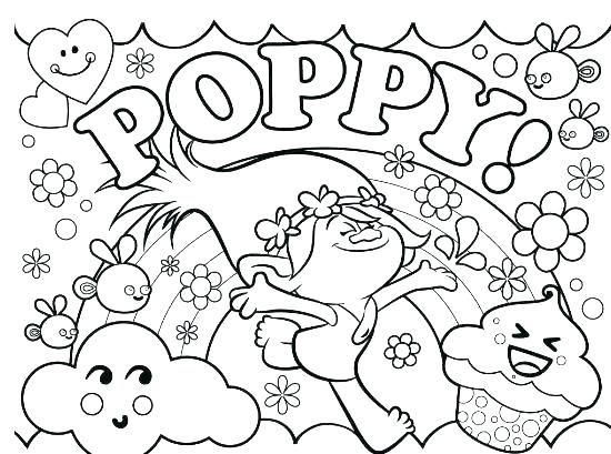 550x409 Poppy Troll Coloring Page Free Trolls Pages And Guy Diamond