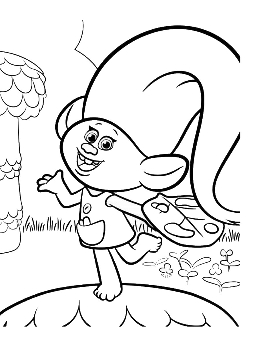 892x1200 Troll Doll Drawing At Com Free For Personal Use On Trolls Coloring