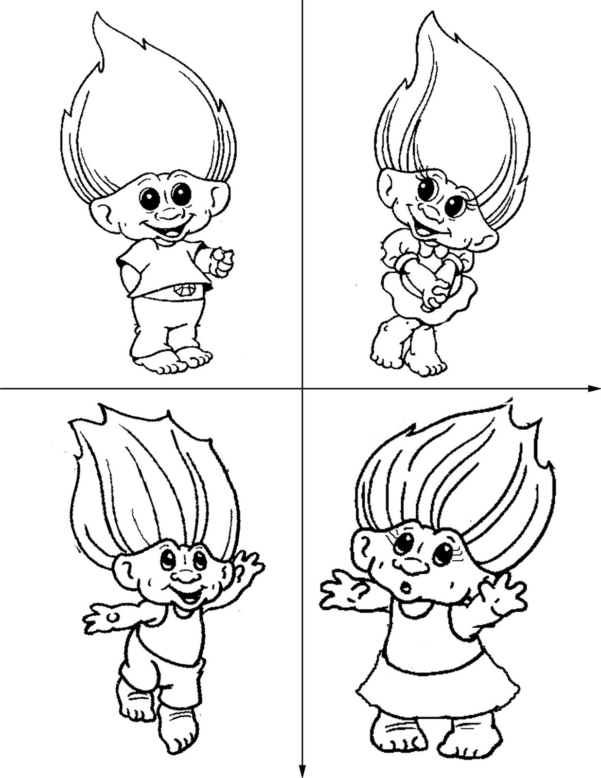 1236x1600 Cute Troll Clipart Black And White
