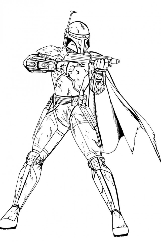 640x960 Boba Fett Coloring Pages