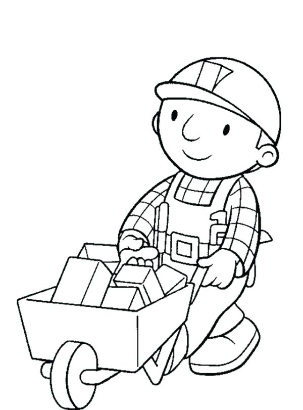 600x811 Bob The Builder Coloring Page