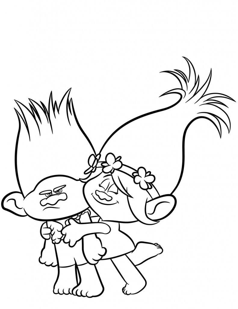791x1024 30 Printable Trolls Movie Coloring Pages Incredible Poppy Page