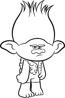 Trolls Coloring Pages Branch