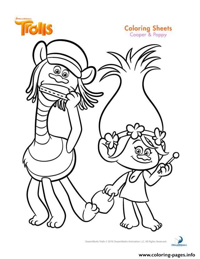 640x828 Poppy Coloring Pages Branch And Poppy From Trolls Coloring Page