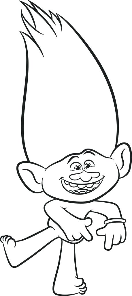 458x1024 Trolls Coloring Pages Branch Also Coloring Sheets Printable 224