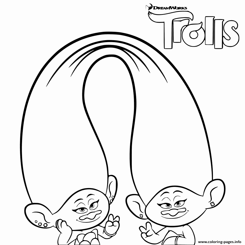 Trolls Coloring Pages For Kids