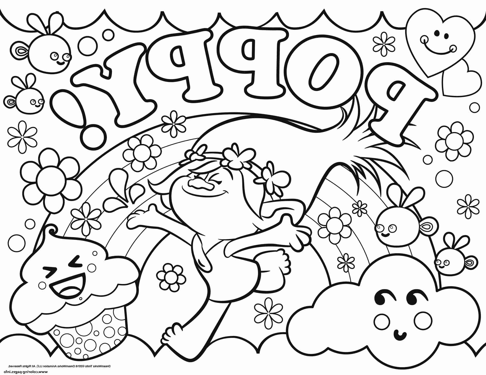 2000x1545 New Trolls Coloring Pages Poppy Troll Printable Incredible Page