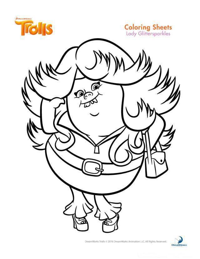 640x828 Coloring Pages For Trolls