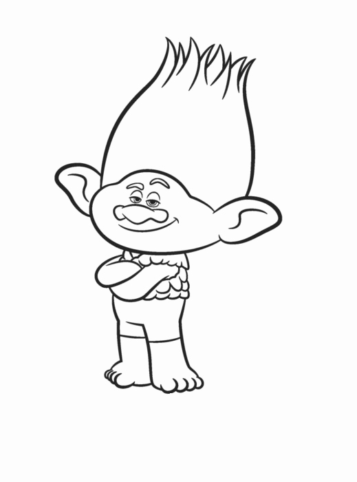 519x700 Free Printable Troll Coloring Pages Pics Trolls Coloring Pages