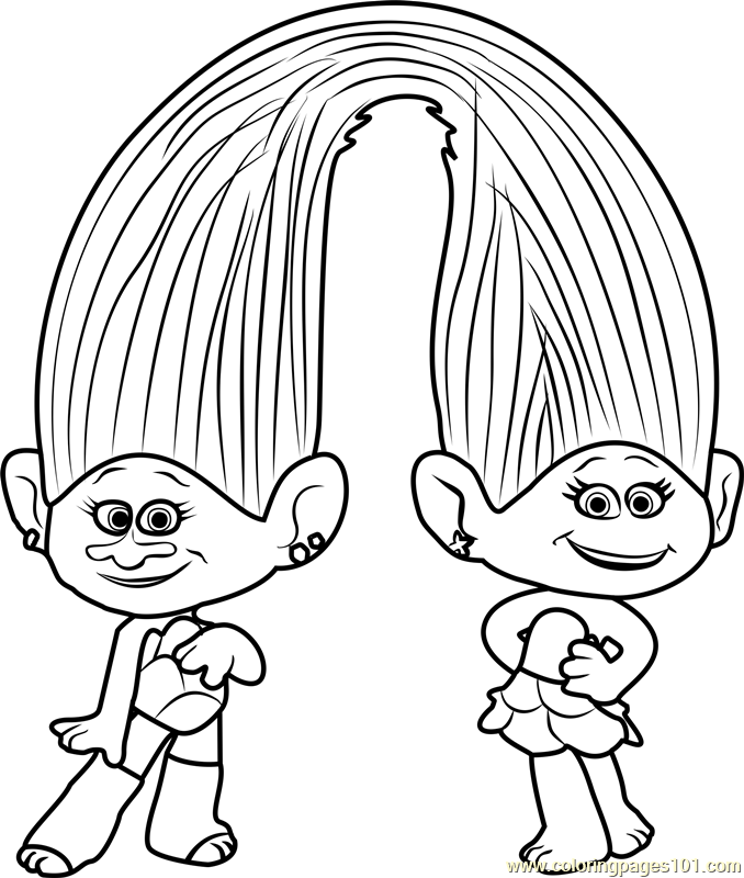 678x800 Satin And Chenille From Trolls Coloring Page