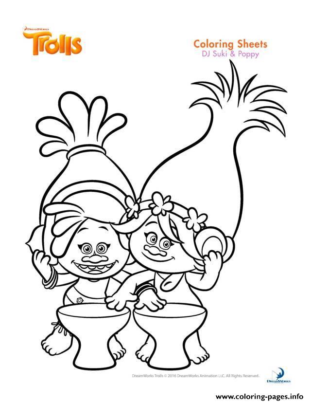 640x828 Dj Suki Poppy Trolls Coloring Pages Printable