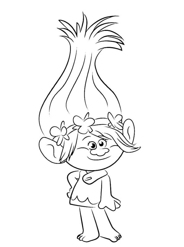 595x800 Trolls Coloring Pages