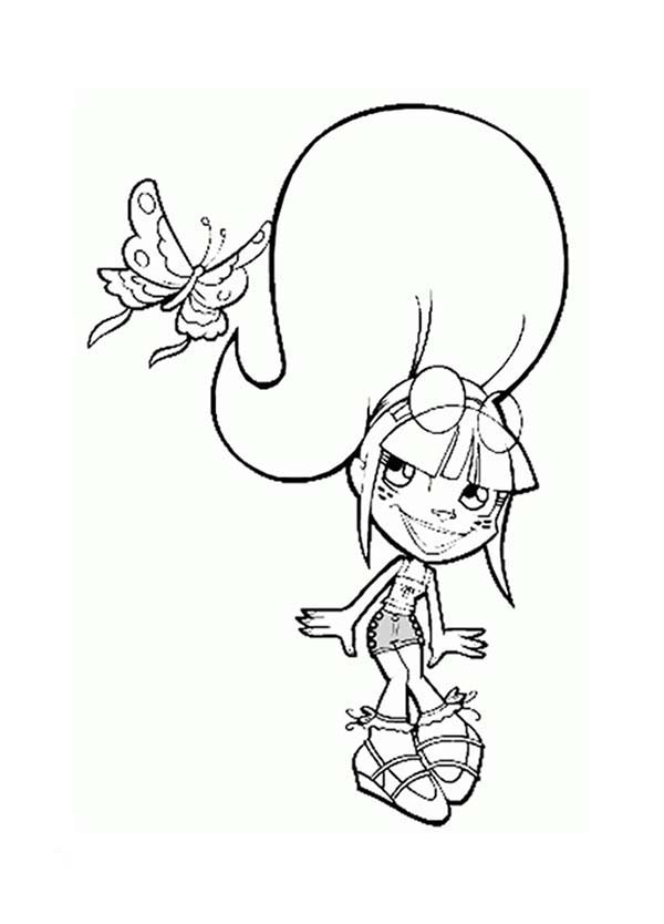 600x834 Trollz Sapphire Trollzawa Followed By A Butterfly Coloring Pages
