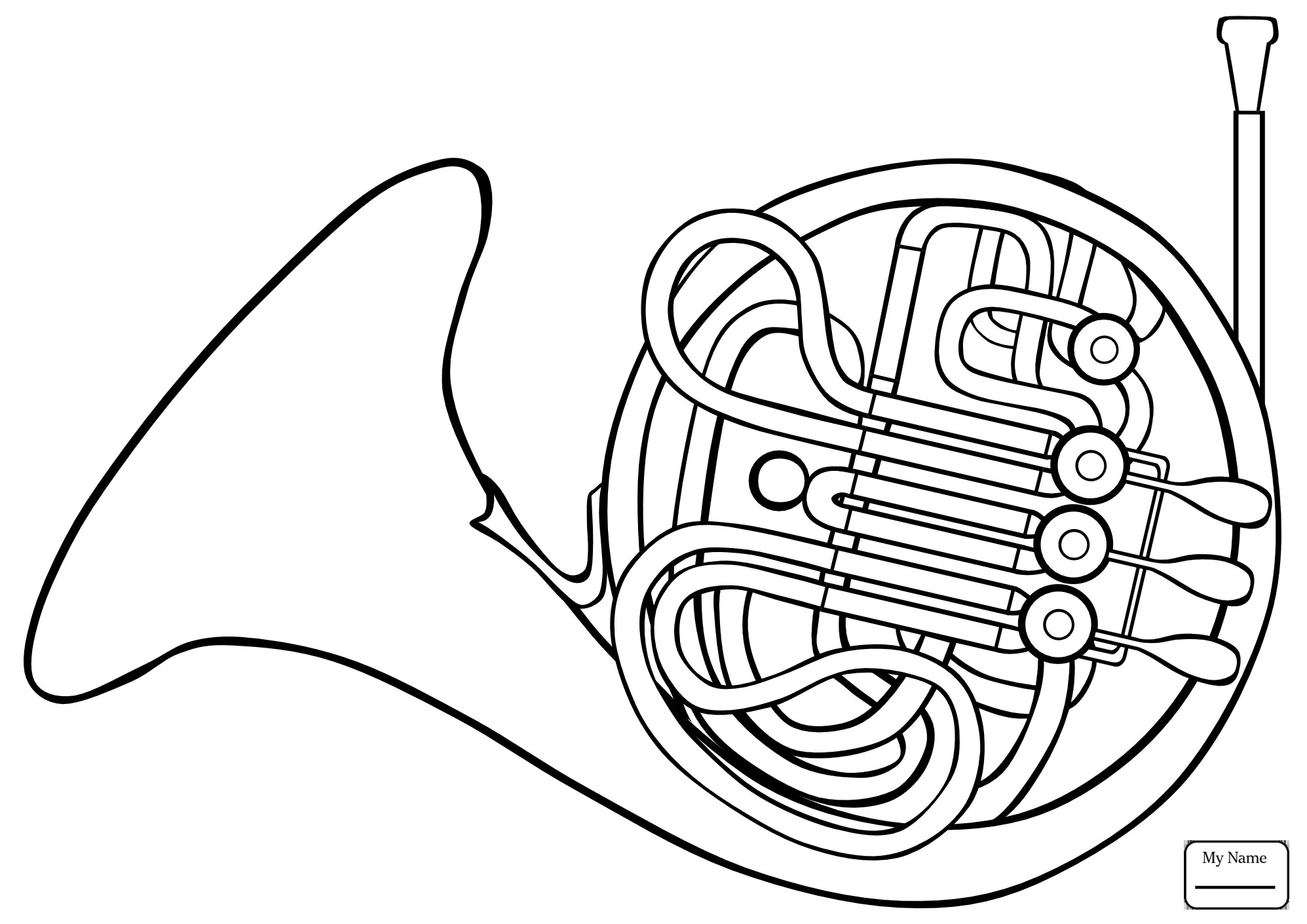 1995x1411 Trombone Coloring Page Olegratiy