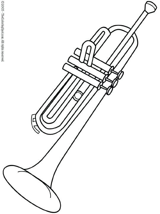 540x720 Trombone Coloring Page Adorable Trombone Coloring Page 67 As Well