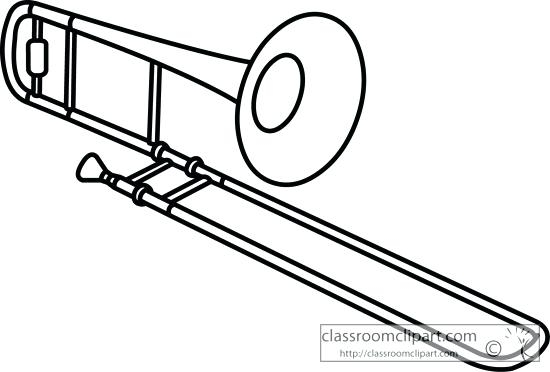 550x372 Trombone Coloring Page Simple Trombone Coloring Page Packed