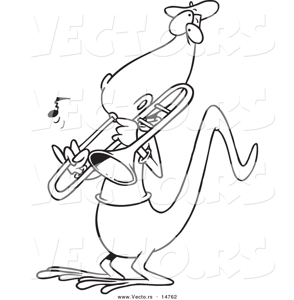 1024x1044 Vector Of A Popular Trombone Coloring Page