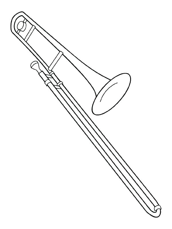 600x800 Kids N Fun Coloring Pages Trombone Coloring Page And Coloring Page