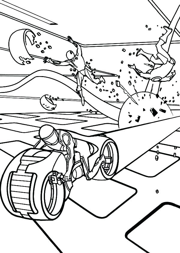 600x844 Tron Coloring Pages Tron Legacy Destroy Enemy Light Cycle Coloring