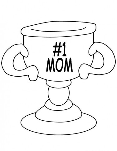 375x483 Number 1 Mom Trophy Coloring Pages Free Coloring Pages