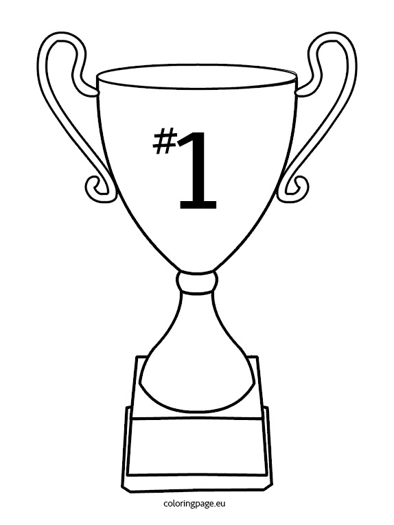574x765 Trophy Coloring Page