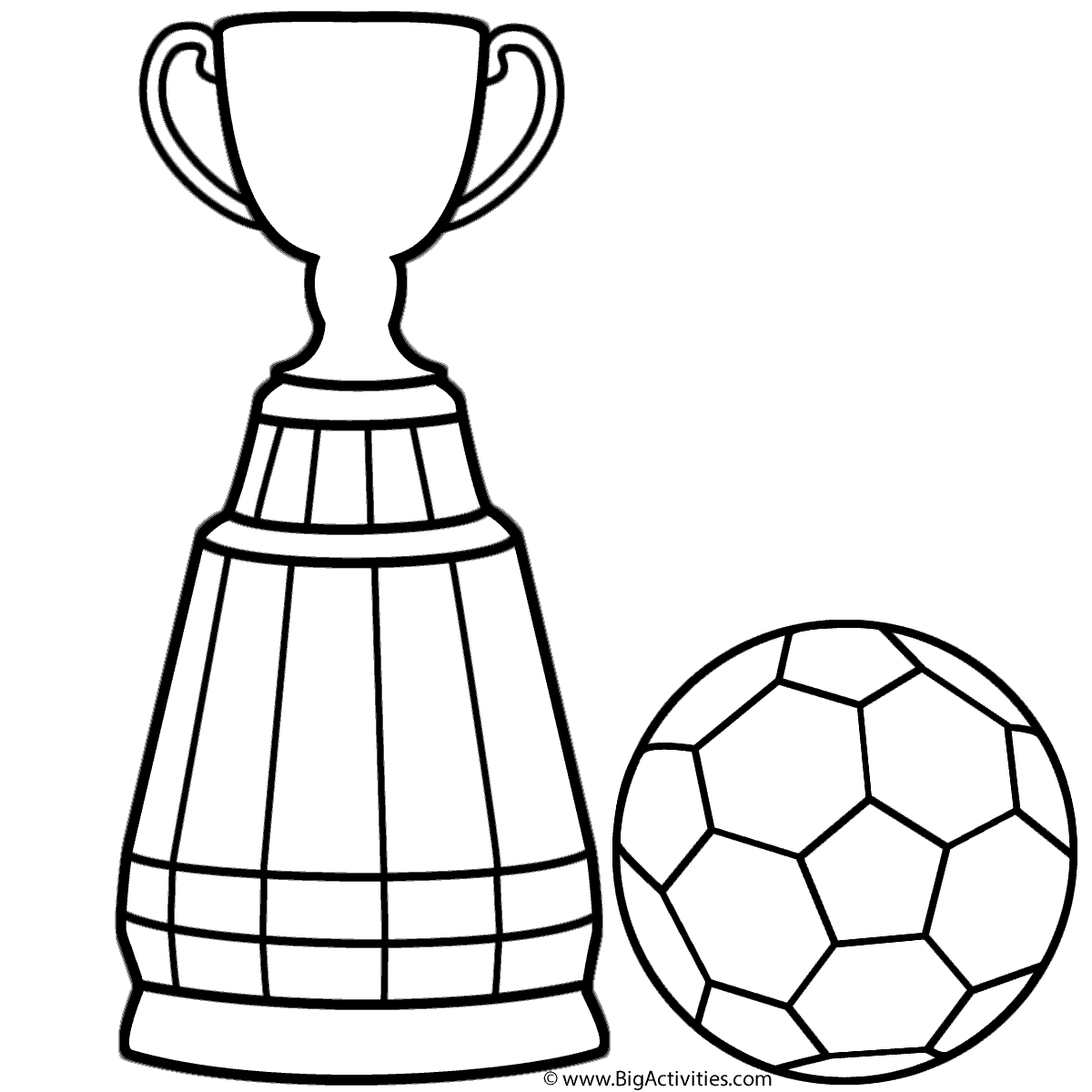 1200x1200 World Cup Trophy With Soccer Ball