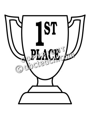 300x400 Clip Art Trophy First Place (Coloring Page) Abcteach Box